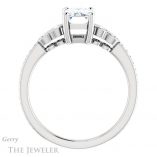 Emerald Cut Forever Brilliant Moissanite Engagement Ring #GTJ996-emerald-fb-w