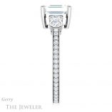 Emerald Cut Forever Brilliant Moissanite Engagement Ring #GTJ996-emerald-fb-w