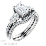 Emerald Cut Forever Brilliant Moissanite Engagement Ring #GTJ996-emerald-fb-w