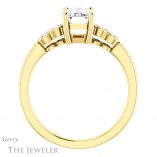 Emerald Cut Forever Brilliant Moissanite Engagement Ring #GTJ996-emerald-fb-y