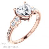 Heart Shaped Forever Brilliant Moissanite Engagement Ring #GTJ996-heart-fb-r