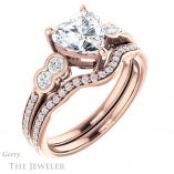 Heart Shaped Forever Brilliant Moissanite Engagement Ring #GTJ996-heart-fb-r
