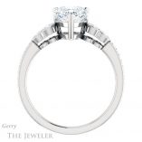 Heart Shaped Forever One Moissanite Engagement Ring #GTJ996-heart-fb-w 2 Heart Shaped Forever Brilliant Moissanite Engagement Ring #GTJ996-heart-fb-w