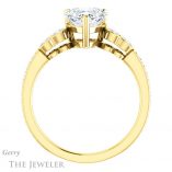 Heart Shaped Forever One Moissanite Engagement Ring #GTJ996-heart-fb-y 2 Heart Shaped Forever Brilliant Moissanite Engagement Ring #GTJ996-heart-fb-y