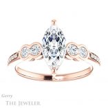 Marquise Cut Forever Brilliant Moissanite Engagement Ring #GTJ996-marquise-fb-r