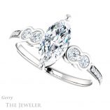 Marquise Cut Forever One Moissanite Engagement Ring #GTJ996-marquise-fb-w 5 Marquise Cut Forever Brilliant Moissanite Engagement Ring #GTJ996-marquise-fb-w