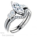 Marquise Cut Forever One Moissanite Engagement Ring #GTJ996-marquise-fb-w 6 Marquise Cut Forever Brilliant Moissanite Engagement Ring #GTJ996-marquise-fb-w