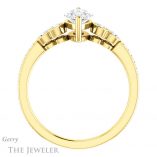 Marquise Cut Forever One Moissanite Engagement Ring #GTJ996-marquise-fb-y 2 Marquise Cut Forever Brilliant Moissanite Engagement Ring #GTJ996-marquise-fb-y