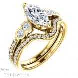 Marquise Cut Forever One Moissanite Engagement Ring #GTJ996-marquise-fb-y 6 Marquise Cut Forever Brilliant Moissanite Engagement Ring #GTJ996-marquise-fb-y