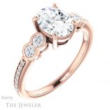 Oval Shaped Forever One Moissanite Engagement Ring #GTJ996-oval-fo-r