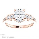 Oval Shaped Forever One Moissanite Engagement Ring #GTJ996-oval-fo-r