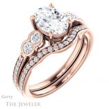 Oval Shaped Forever One Moissanite Engagement Ring #GTJ996-oval-fo-r
