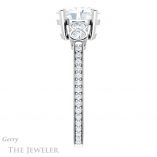 Oval Shaped Forever One Moissanite Engagement Ring #GTJ996-oval-fo-w