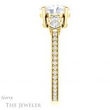 Oval Shaped Forever One Moissanite Engagement Ring #GTJ996-oval-fo-y