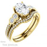 Oval Shaped Forever One Moissanite Engagement Ring #GTJ996-oval-fo-y