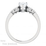 Pear Shaped Forever Brilliant Moissanite Engagement Ring #GTJ996-pear-fb-w