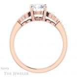 Round Cut Forever One Moissanite Engagement Ring #GTJ996-round-fo-r