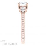 Round Cut Forever One Moissanite Engagement Ring #GTJ996-round-fo-r