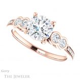 Round Cut Forever One Moissanite Engagement Ring #GTJ996-round-fo-r