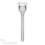 Round Cut Forever One Moissanite Engagement Ring #GTJ996-round-fo-w