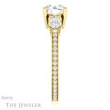 Round Cut Forever One Moissanite Engagement Ring #GTJ996-round-fo-y