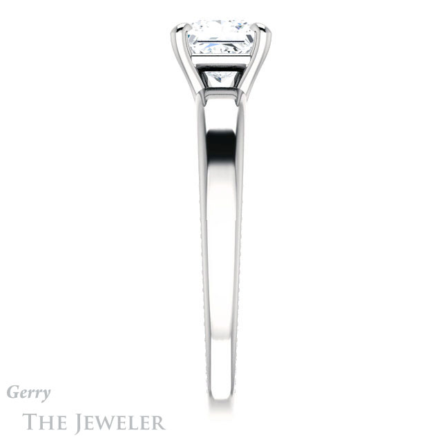 Princess Cut Forever One Moissanite Engagement Ring #GTJ998-square-fo-w | Gerry The Jeweler Princess Cut Forever One Moissanite Engagement Ring #GTJ998-square-fo-w