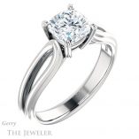 Cushion Cut Forever One Moissanite Engagement Ring #GTJ999-cushion-fo-w