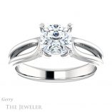 Cushion Cut Forever One Moissanite Engagement Ring #GTJ999-cushion-fo-w