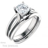 Cushion Cut Forever One Moissanite Engagement Ring #GTJ999-cushion-fo-w