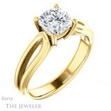 Cushion Cut Forever One Moissanite Engagement Ring #GTJ999-cushion-fo-y 4 Cushion Cut Forever One Moissanite Engagement Ring #GTJ999-cushion-fo-y