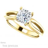 Cushion Cut Forever One Moissanite Engagement Ring #GTJ999-cushion-fo-y 5 Cushion Cut Forever One Moissanite Engagement Ring #GTJ999-cushion-fo-y
