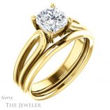 Cushion Cut Forever One Moissanite Engagement Ring #GTJ999-cushion-fo-y 6 Cushion Cut Forever One Moissanite Engagement Ring #GTJ999-cushion-fo-y