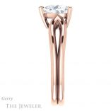 Heart Shaped Forever One Moissanite Engagement Ring #GTJ999-heart-fb-r 3 Heart Shaped Forever Brilliant Moissanite Engagement Ring #GTJ999-heart-fb-r