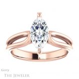 Marquise Cut Forever One Moissanite Engagement Ring #GTJ999-marquise-fb-r 1 Marquise Cut Forever Brilliant Moissanite Engagement Ring #GTJ999-marquise-fb-r