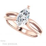 Marquise Cut Forever One Moissanite Engagement Ring #GTJ999-marquise-fb-r 5 Marquise Cut Forever Brilliant Moissanite Engagement Ring #GTJ999-marquise-fb-r