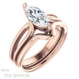 Marquise Cut Forever One Moissanite Engagement Ring #GTJ999-marquise-fb-r 6 Marquise Cut Forever Brilliant Moissanite Engagement Ring #GTJ999-marquise-fb-r