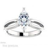 Marquise Cut Forever Brilliant Moissanite Engagement Ring #GTJ999-marquise-fb-w