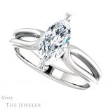 Marquise Cut Forever Brilliant Moissanite Engagement Ring #GTJ999-marquise-fb-w
