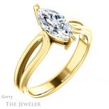 Marquise Cut Forever One Moissanite Engagement Ring #GTJ999-marquise-fb-y 4 Marquise Cut Forever Brilliant Moissanite Engagement Ring #GTJ999-marquise-fb-y