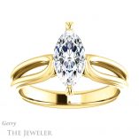 Marquise Cut Forever One Moissanite Engagement Ring #GTJ999-marquise-fb-y 1 Marquise Cut Forever Brilliant Moissanite Engagement Ring #GTJ999-marquise-fb-y