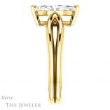 Marquise Cut Forever One Moissanite Engagement Ring #GTJ999-marquise-fb-y 3 Marquise Cut Forever Brilliant Moissanite Engagement Ring #GTJ999-marquise-fb-y