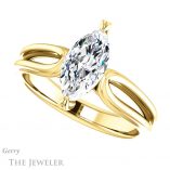 Marquise Cut Forever One Moissanite Engagement Ring #GTJ999-marquise-fb-y 5 Marquise Cut Forever Brilliant Moissanite Engagement Ring #GTJ999-marquise-fb-y