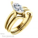Marquise Cut Forever One Moissanite Engagement Ring #GTJ999-marquise-fb-y 6 Marquise Cut Forever Brilliant Moissanite Engagement Ring #GTJ999-marquise-fb-y