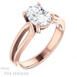 Oval Shaped Forever One Moissanite Engagement Ring #GTJ999-oval-fo-r