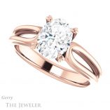 Oval Shaped Forever One Moissanite Engagement Ring #GTJ999-oval-fo-r