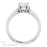 Oval Shaped Forever One Moissanite Engagement Ring #GTJ999-oval-fo-w