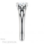 Oval Shaped Forever One Moissanite Engagement Ring #GTJ999-oval-fo-w