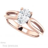 Pear Shaped Forever One Moissanite Engagement Ring #GTJ999-pear-fb-r 5 Pear Shaped Forever Brilliant Moissanite Engagement Ring #GTJ999-pear-fb-r