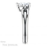 Pear Shaped Forever One Moissanite Engagement Ring #GTJ999-pear-fb-w 3 Pear Shaped Forever Brilliant Moissanite Engagement Ring #GTJ999-pear-fb-w