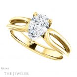 Pear Shaped Forever One Moissanite Engagement Ring #GTJ999-pear-fb-y 5 Pear Shaped Forever Brilliant Moissanite Engagement Ring #GTJ999-pear-fb-y